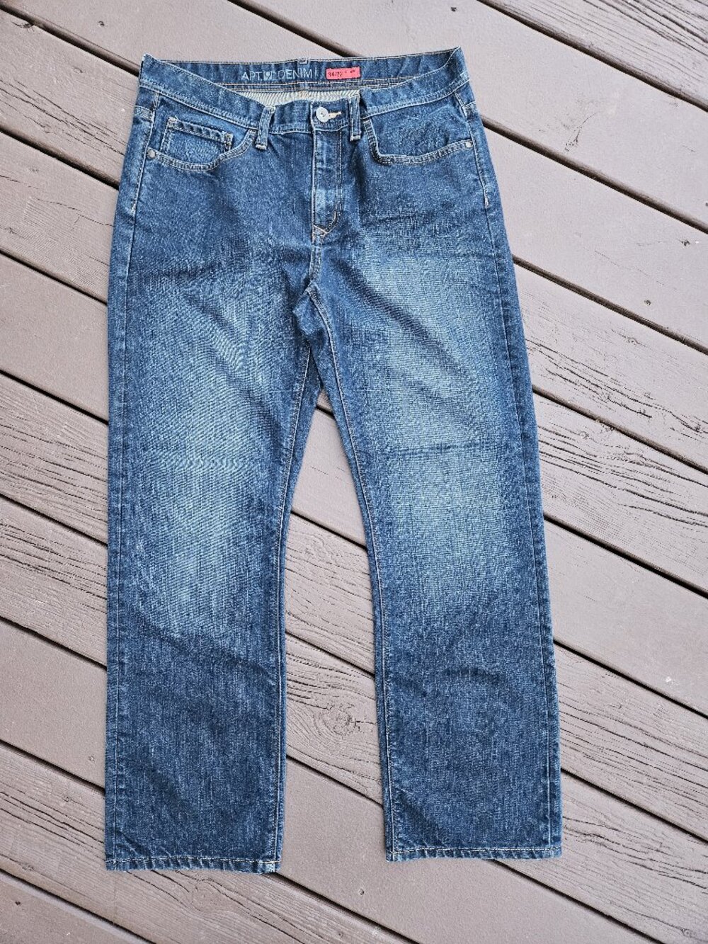 Men's Apt. 9 Denim Straight Fit Jeans Size 34x32